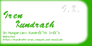 iren kundrath business card